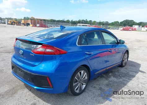 2017 Hyundai Ioniq Hybrid Limited из США, поврежденный, VIN KMHC05LC8HU026491